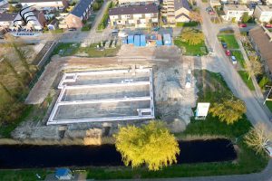 Luchtfoto bouwplaats MFA Lemmer 14 april 2016